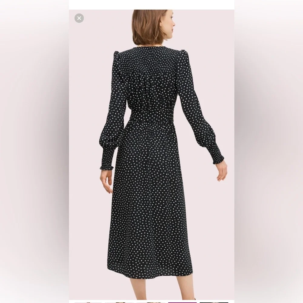 Kate Spade Heartbeat Smocked Dress Size XS - Picture 4 of 10